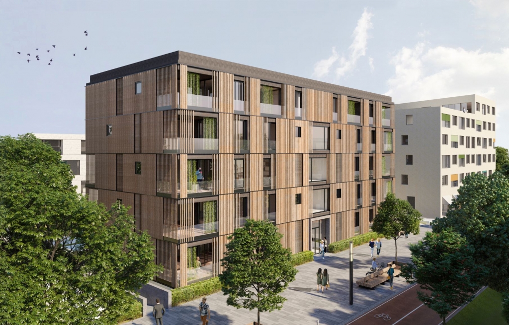 Invesco hat ein Wohnprojekt in Holzbauweise in Mannheim erworben