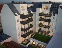 In der Meißnergasse 2 entstehen 31 Wohnungen samt Hofhaus und Freiflächen.© 3SI Immogroup | SquareBytes